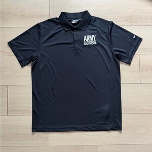 Nike Black Men's Polo Shirt with White Accents